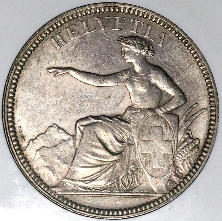 Read more about the article 1874-B NGC AU 58 Switzerland 5 Francs Bern Mint Silver Coin (25051102C)