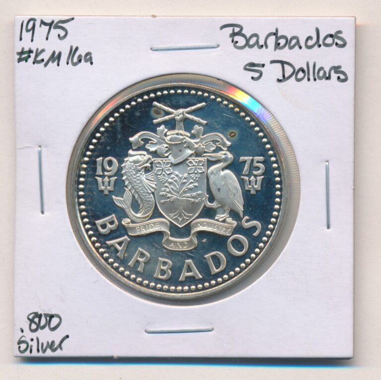 Read more about the article 1975 BARBADOS PROOF SILVER 5 DOLLARS COIN