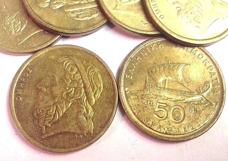 Read more about the article HOMER and Athenian ship Greece 50 Drachmai  Greek Drachma Coin (1988-2000 type)
