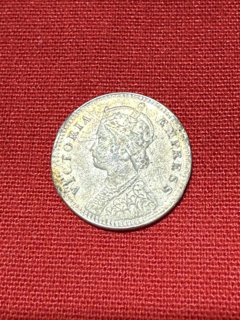 Read more about the article 1894 India 1/4 Rupee Victoria Coin