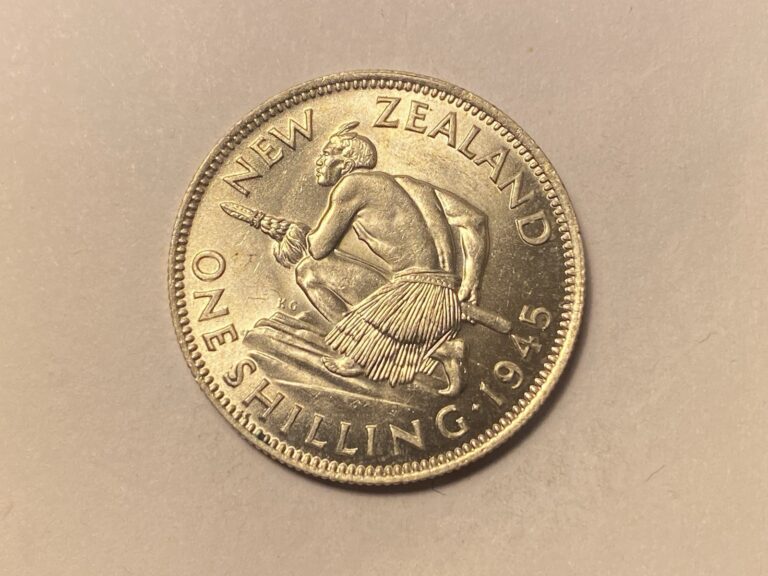 Read more about the article 1945 New Zealand George VI Shilling KM-9