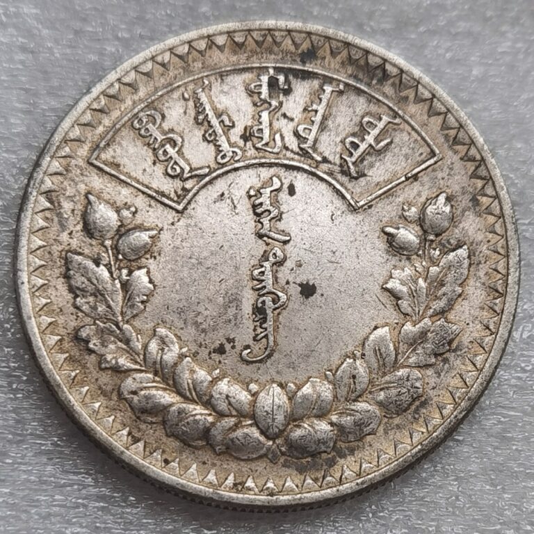 Read more about the article China Mongolia 1 Tugrik-100 Mongu Silver Coin 1925 Chinese KM#8