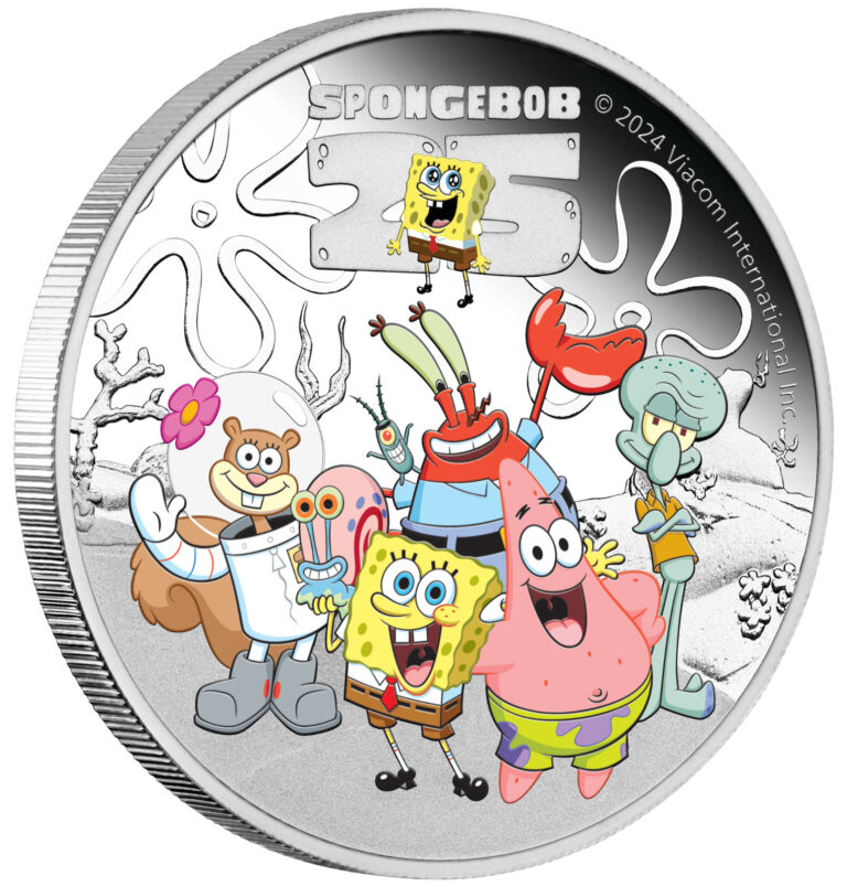 Read more about the article 2024 SPONGEBOB SQUAREPANTS-SPONGEBOB and FRIENDS 1oz $1 Silver Dollar Proof Coin