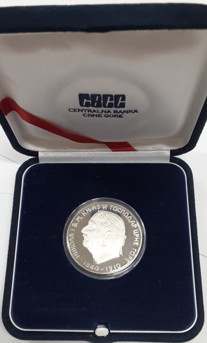 Read more about the article 2006 Montenegro .925 Silver 5 Perpera Proof Coin Restrike in Case