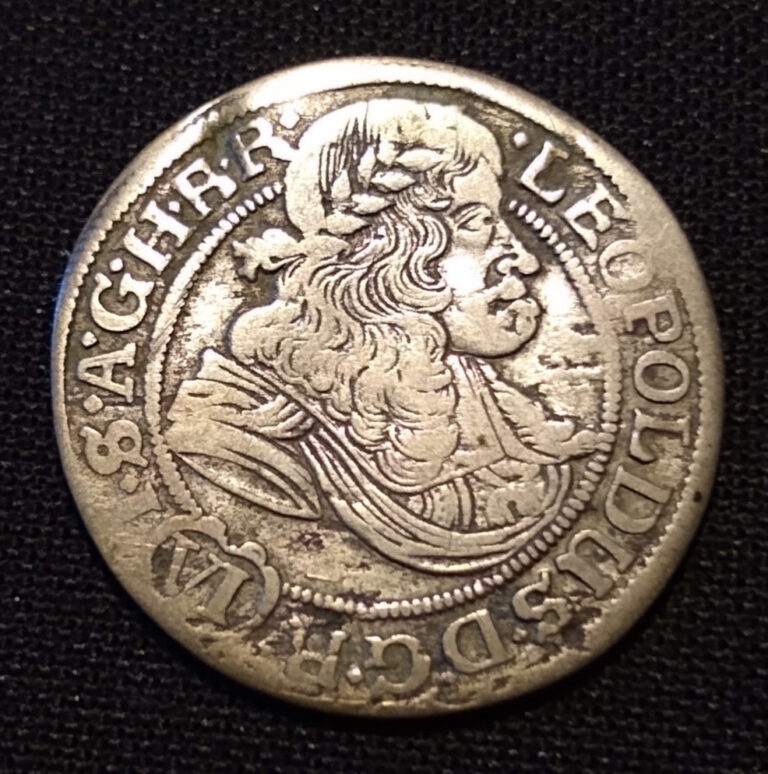 Read more about the article 1673 Austria 6 kreuzer Leopold I St Veit Habsburg world silver coin