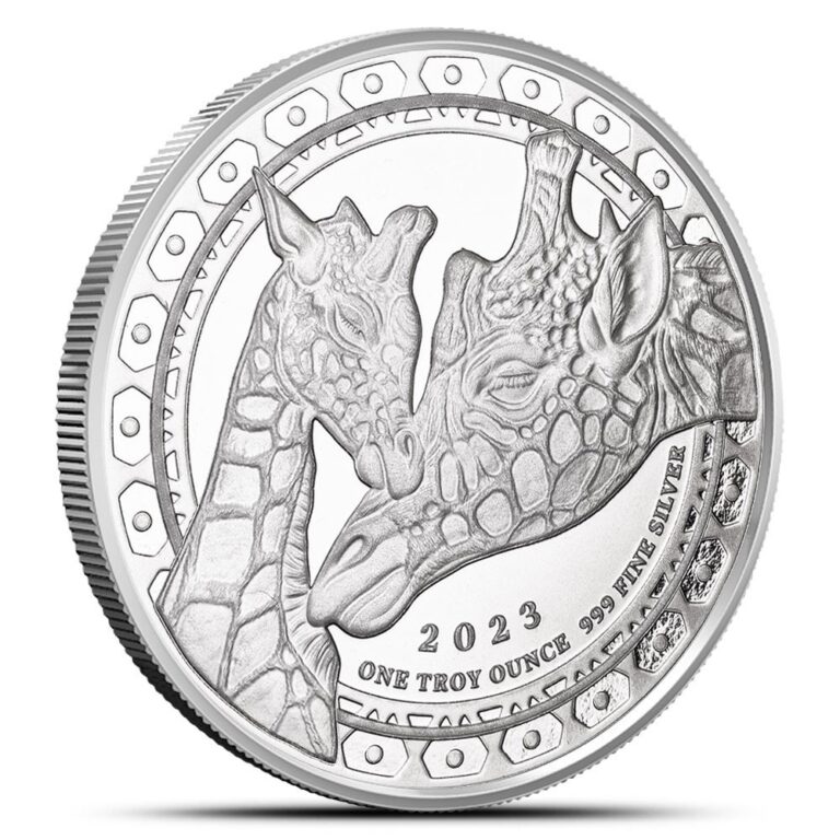 Read more about the article 2023 Equatorial Guinea Giraffe 1 OZ Silver Coin BU.