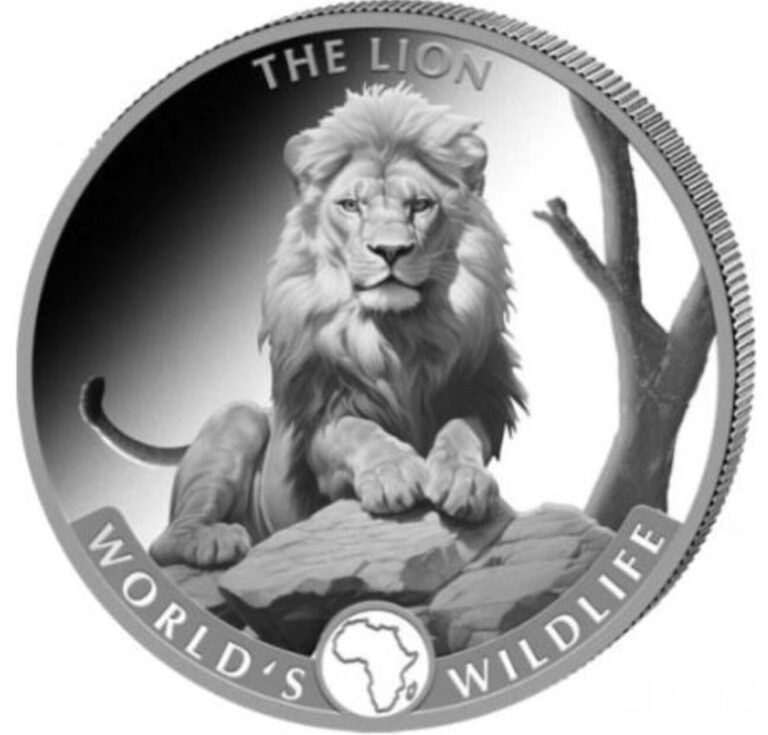Read more about the article 2025 Congo World’s Wildlife Lion BU 1 oz silver coin in capsule