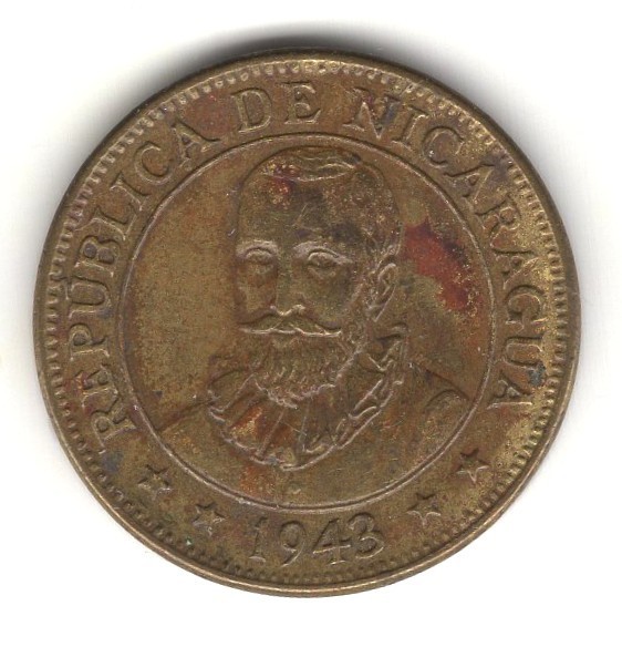 Read more about the article 1943 NICARAGUA 5 CENTAVOS