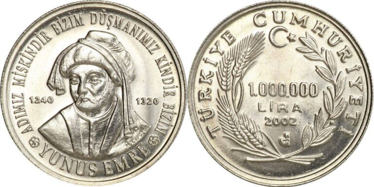 Read more about the article Turkey 1 Million Lira  2002  KM #1163  Mint Commemorative