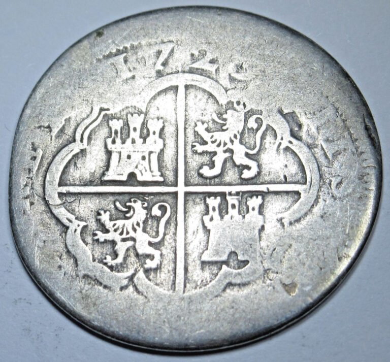 Read more about the article 1723 Spanish Silver 2 Reales Genuine 1700’s Colonial Cross Pirate Treasure Coin