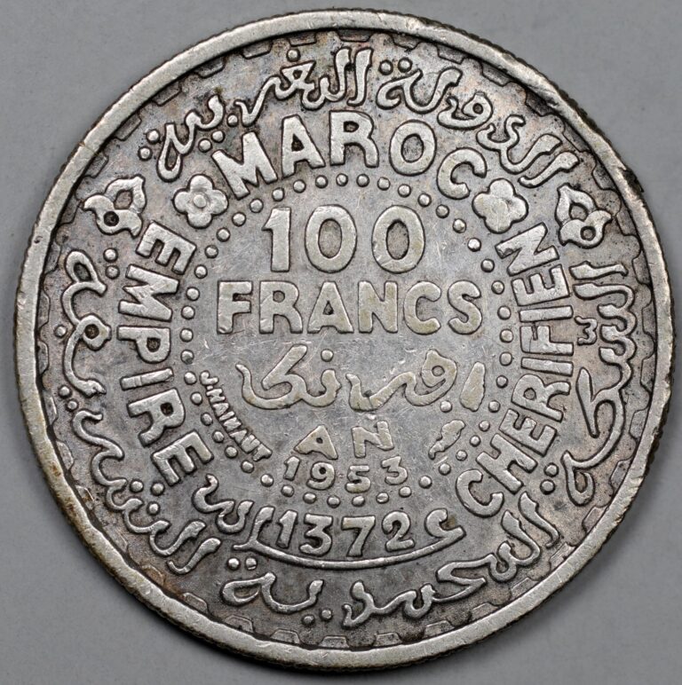 Read more about the article AH 1372 Morocco (1953) 100 Francs
