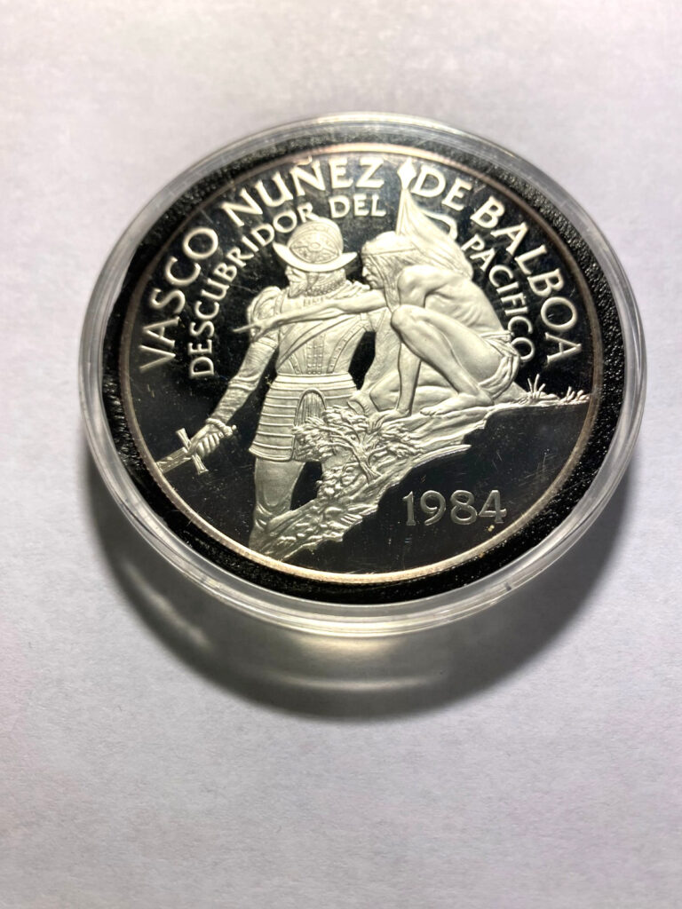 Read more about the article 1984 Panama Twenty 20 Balboa Silver Proof    1.927 oz   .500  Silver