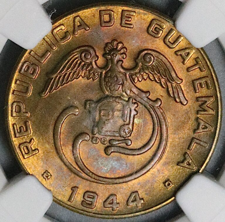 Read more about the article 1944 NGC MS 65 Guatemala 2 Centavos Quetzal Mint State Coin POP 6/1 (25090402C)