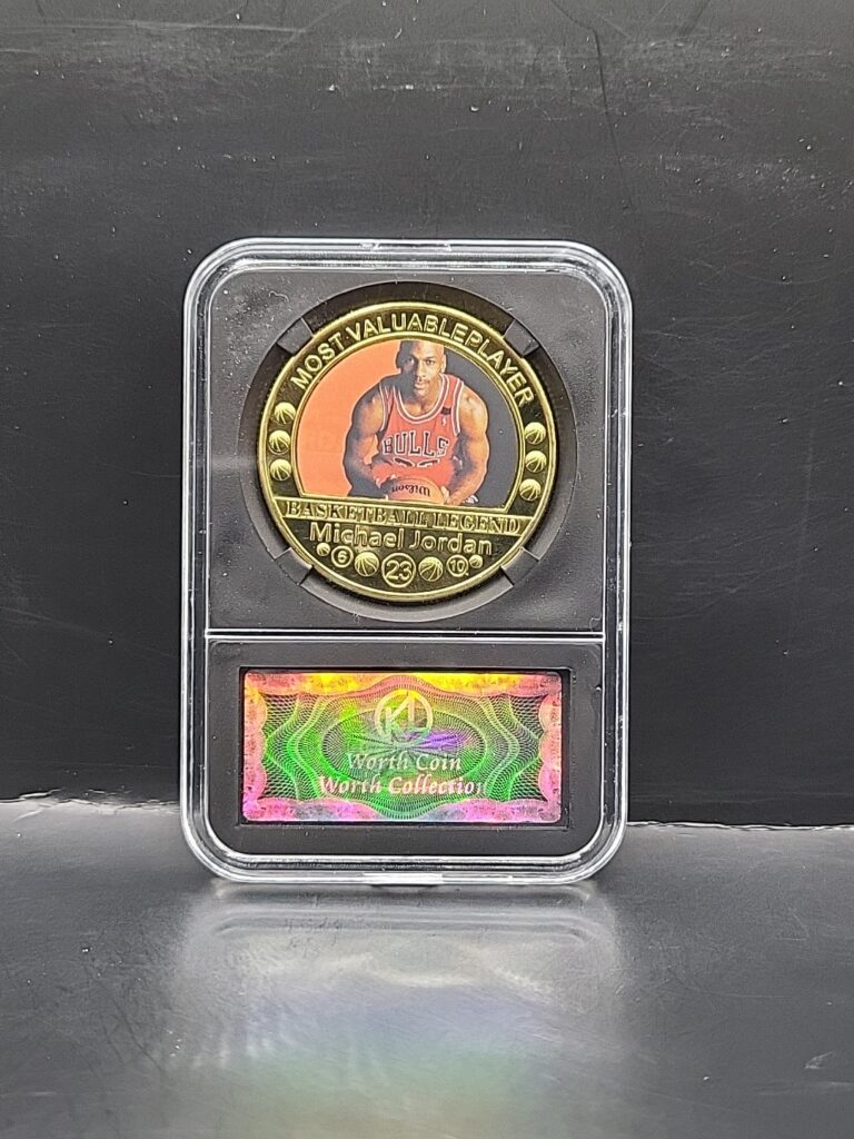 Read more about the article Michael Jordan 24 KT Gold Plated Collectible Coin Worth Collection Lakers NBA 👑