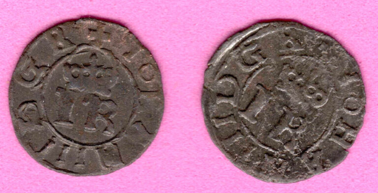 Read more about the article TWO COINS Reval Johann III Schilling ca 1577 Sweden Estonia Livonia 937