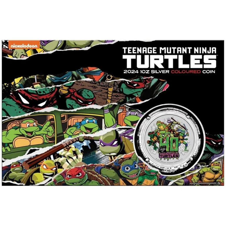 Read more about the article 2024 Tuvalu Teenage Mutant Ninja Turtles 40th Anniv. 1ox Silver Color Card