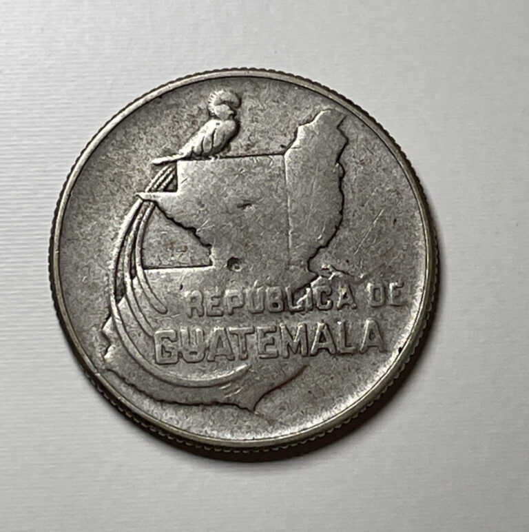 Read more about the article 1943 Guatemala 25 Centavos Silver Coin Circulated Ungraded