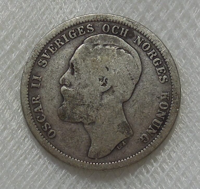 Read more about the article 1880 EB SWEDEN 1 KRONA SILVER COIN MINTAGE 177 000