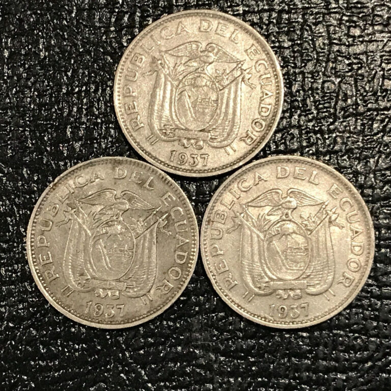 Read more about the article LOT OF 3 UNC 1937 ECUADOR 10 CENTAVOS COINS-FEB185