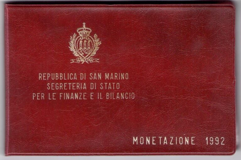 Read more about the article 1992 Republic of San Marino  Divisional Coins  BU with 1 000 lire silver