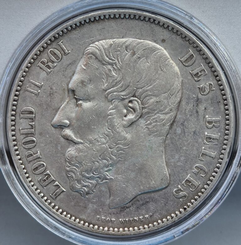Read more about the article High Grade Belgium 1876 5 Francs Silver Coin