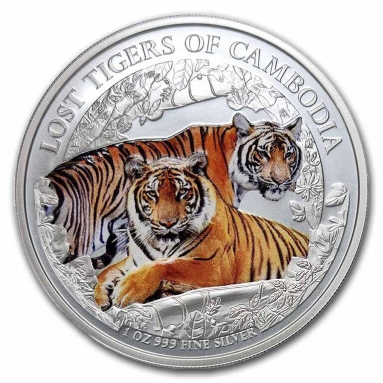 Read more about the article 2024 Cambodia Lost Tigers Colorized 1 oz Silver Coin in Capsule