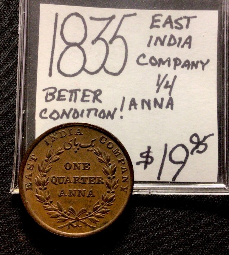 Read more about the article 1835 East India Company 1/4 ANNA! Better Condition! ENN Coins