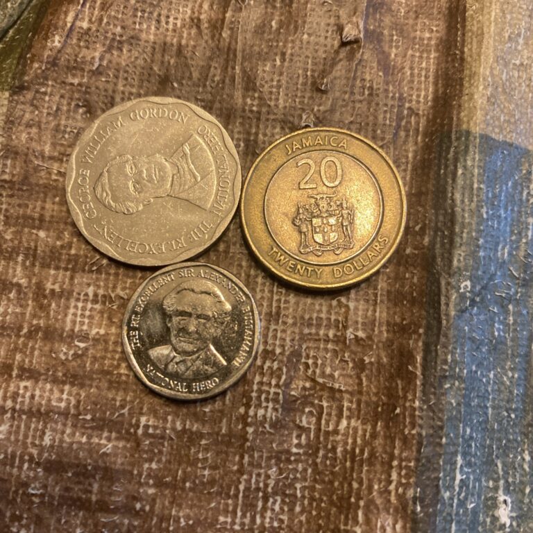 Read more about the article 2001 Jamaica 20 Dollars  2008 10 Dollars  2018 1 Dollar- 3 Coins