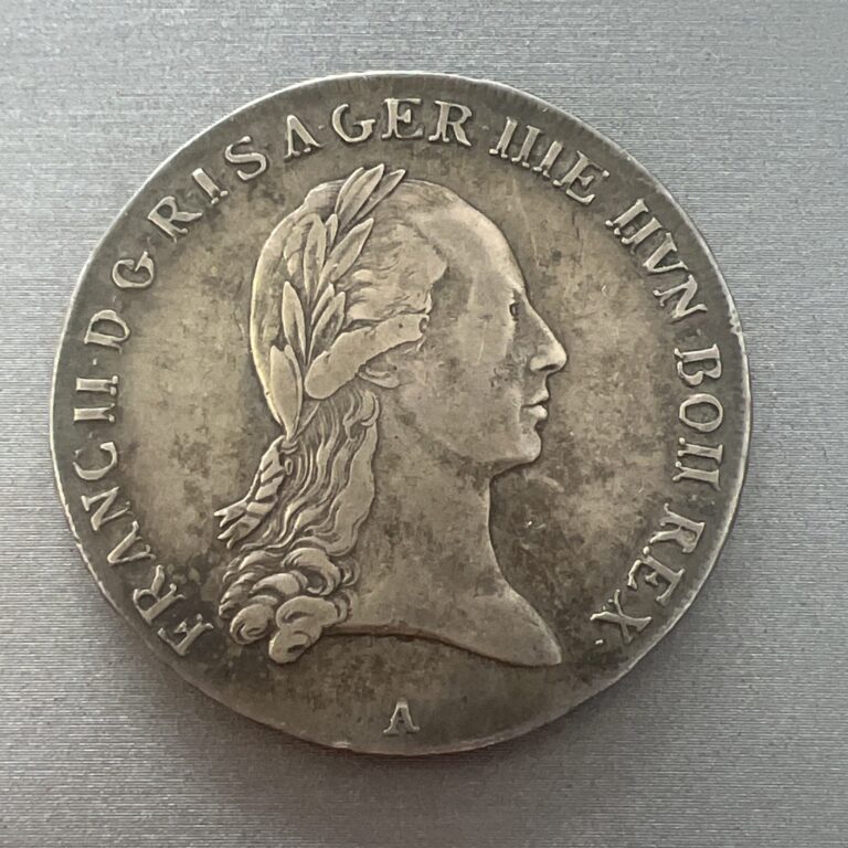 Read more about the article 1815 A Austria 1 Thaler Franz II Silver Coin. #1347