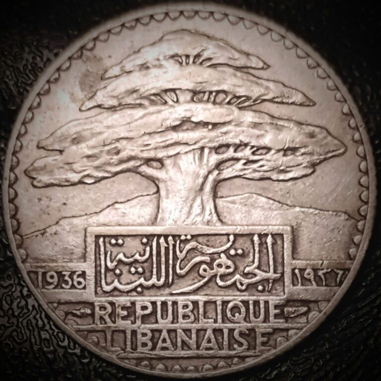 Read more about the article Lebanon 1936 – 25 Piastres/Ghirsha – .680 Silver KM#7