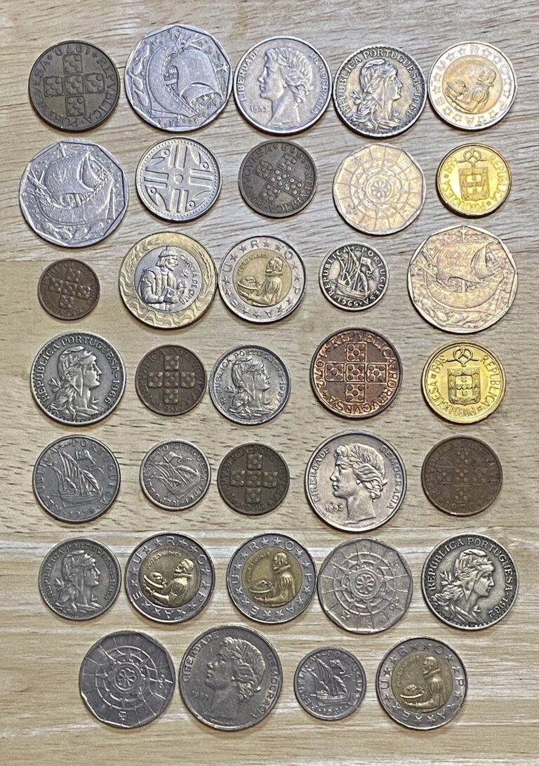 Read more about the article Lot of 34 Foreign Coins from Portugal  Circulated World Coins