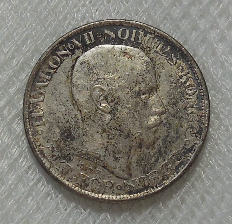 Read more about the article 1919 NORWAY 50 ORE SILVER COIN