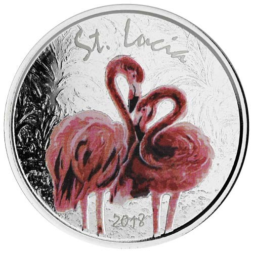 Read more about the article 2018 Silver 1 oz St. Lucia Flamingo Coin Proof (Colored)