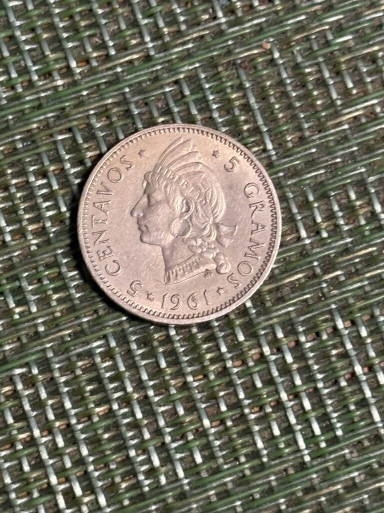 Read more about the article 1961 Dominican Republic 5 Centavos  World  Coin nice grade coin looks unc