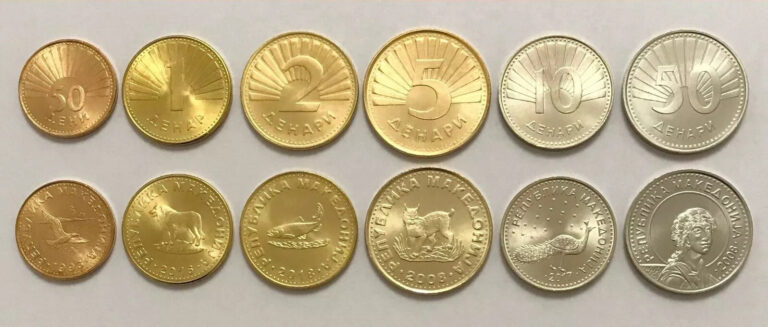Read more about the article MACEDONIA COMPLETE COIN SET 50 Deni +1+2+5+10+50 Denari 1993-2017 UNC LOT of 6 *