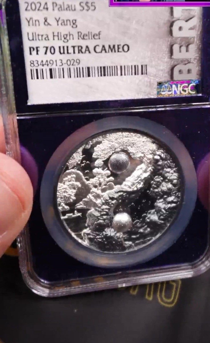 Read more about the article 2024 Palau 1 Of 29 Silver 1oz $5 Yin and Yang NGC Black Proof PF70 VERY RARE