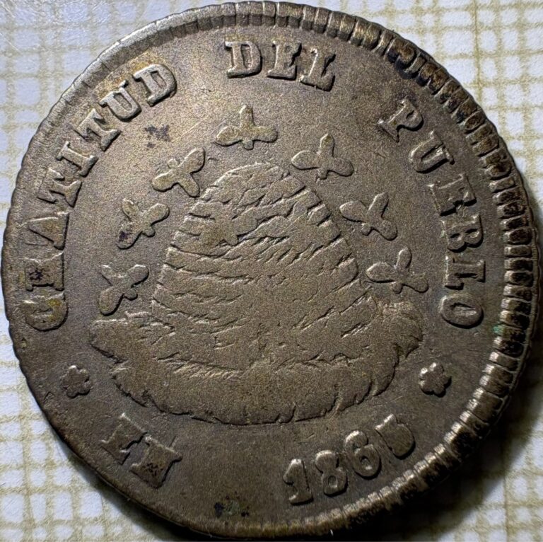 Read more about the article 1865 Bolivia 1/10 Boliviano Proclamation Silver Coin Fine