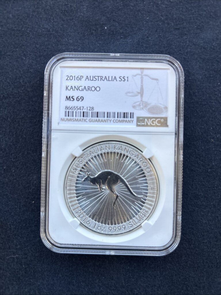 Read more about the article *2016P Australia Kangaroo S$1 Silver Coin   NGC MS69