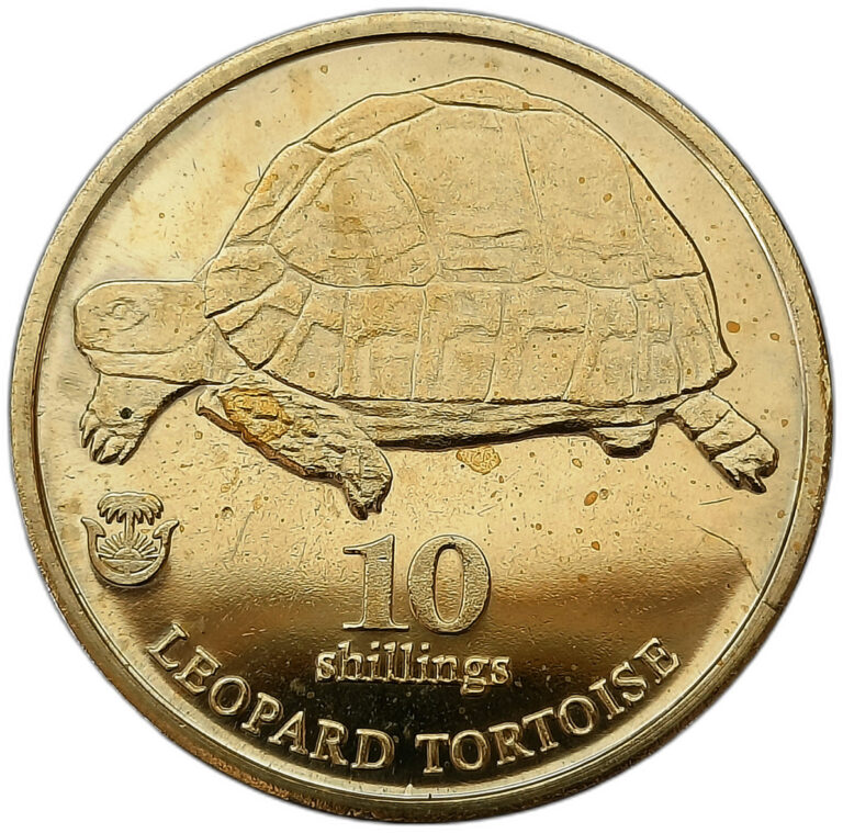 Read more about the article BIAFRA NIGERIA 10 SHILLING 2018 ANIMALS – LEOPARD TORTOISE UNC COIN