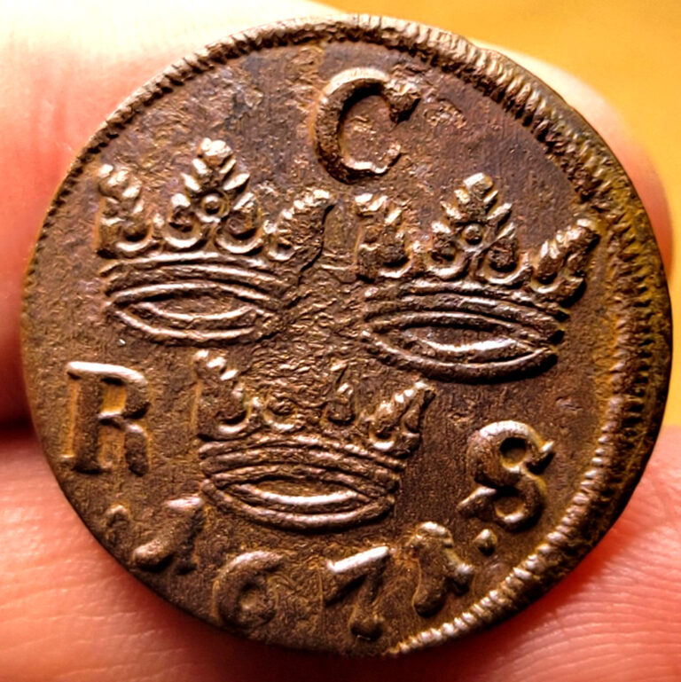 Read more about the article 1671 DELAWARE FUR TRADE Sweden 1/6 Ore TREASURE COIN