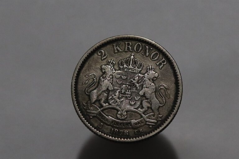 Read more about the article 🧭 🇸🇪 SWEDEN 2 KRONOR 1878 SILVER SCARCE B84 #Z3472
