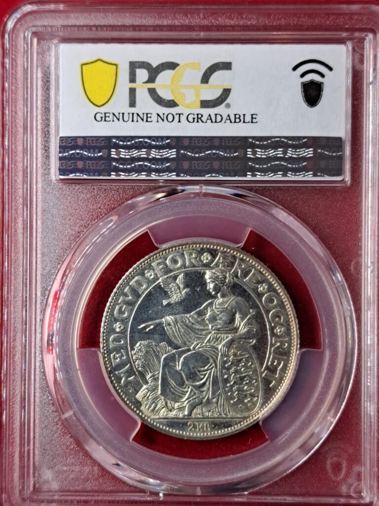 Read more about the article 1903 Denmark 2 Kroner – PCGS UNC Details – Silver Christian IX 40 Yr Jubile(7.6)