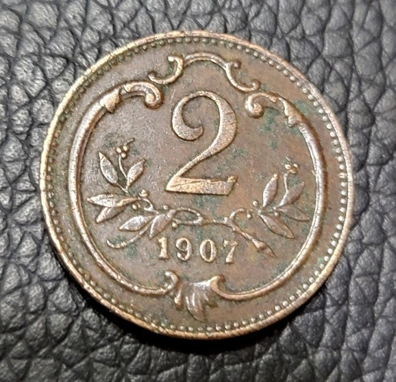 Read more about the article 1907 Austrian Empire 2 Hellers Coin