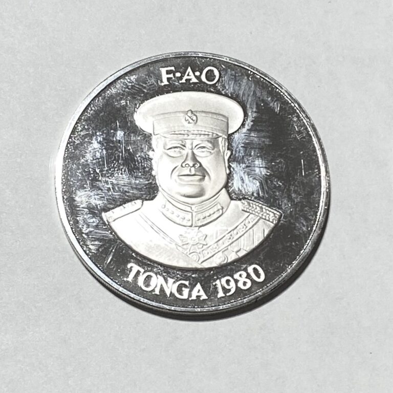 Read more about the article 1980 Tonga FAO 2 PA’ANGA Proof Silver Coin Humpback Whale KSAY