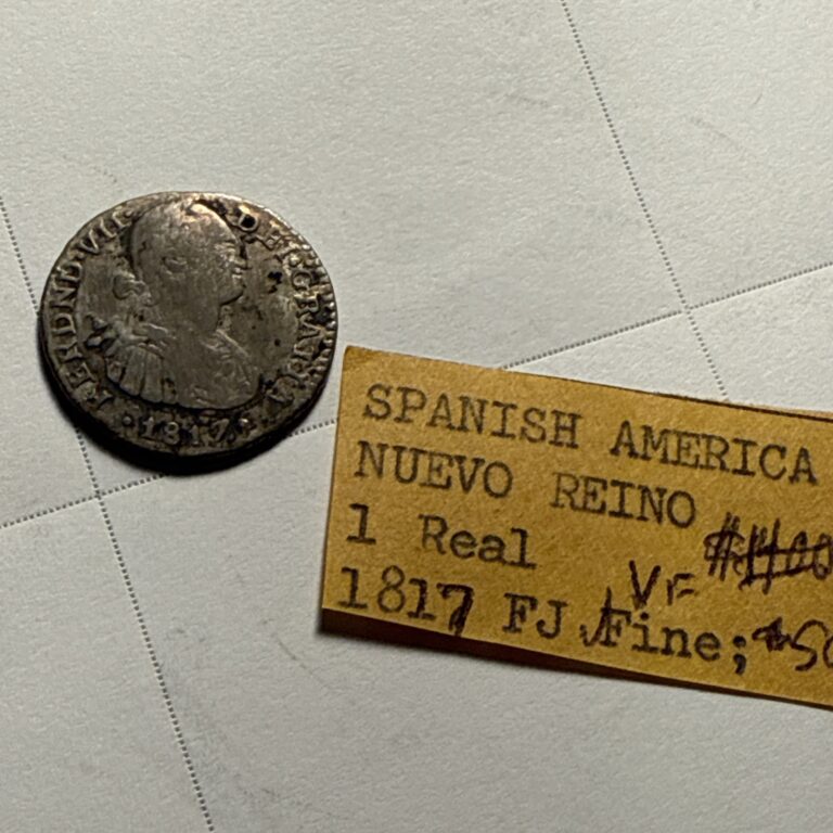 Read more about the article 1817 Nuevo Reino 1 Real FJ  $500 Spanish America