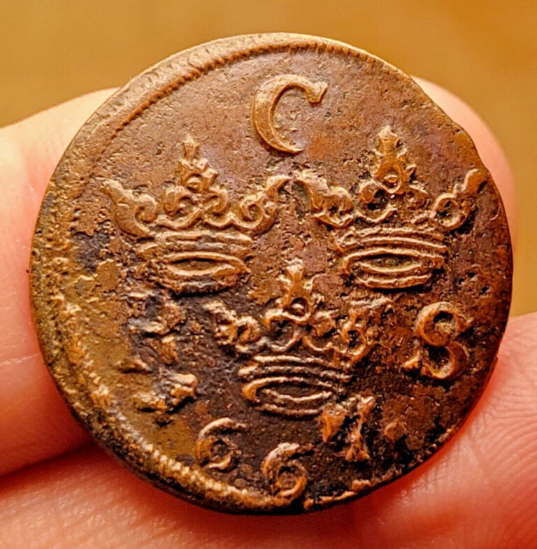 Read more about the article 1667 DELAWARE FUR TRADE Sweden 1/6 Ore TREASURE COIN