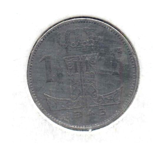 Read more about the article 1943 BELGIUM Coin 1 FRANC – DUTCH – WWII
