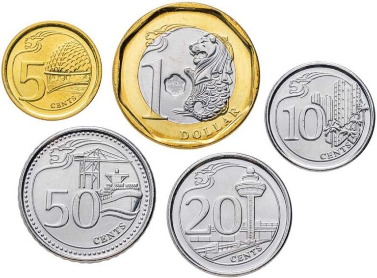 Read more about the article Singapore. Coins set #2 (5 coins. aUnc-Unc) 2013