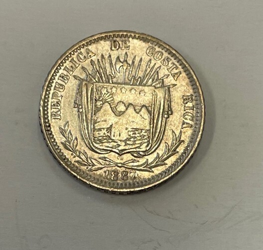 Read more about the article Costa Rica – 1887 Silver 10 Centavos – Popular and Nice