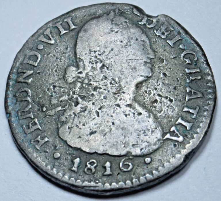 Read more about the article 1816 NR-FJ Colombia Silver 1 Reales Antique Rare Spanish Colonial 1800’s Coin